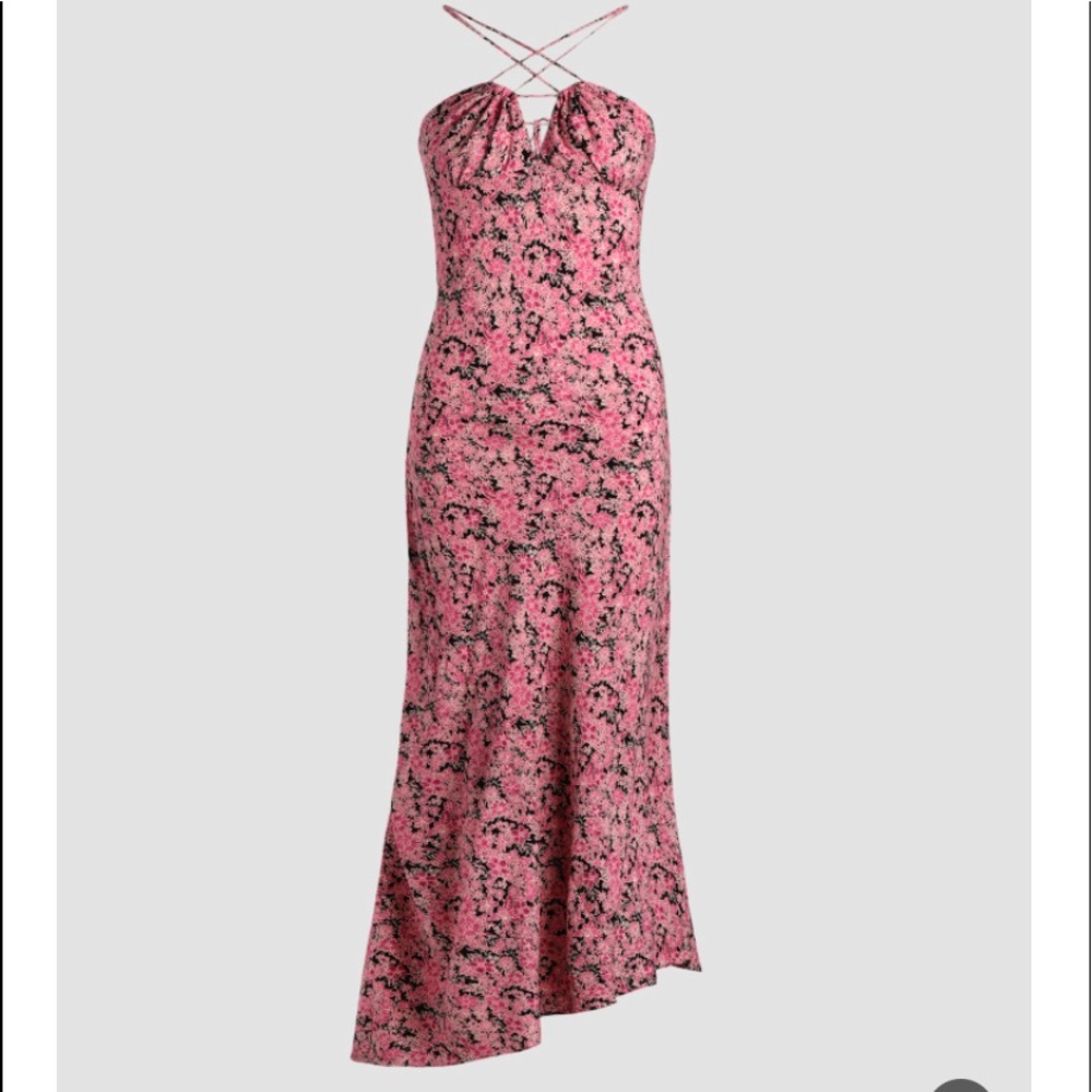 Floral Tie Back Fishtail Dress